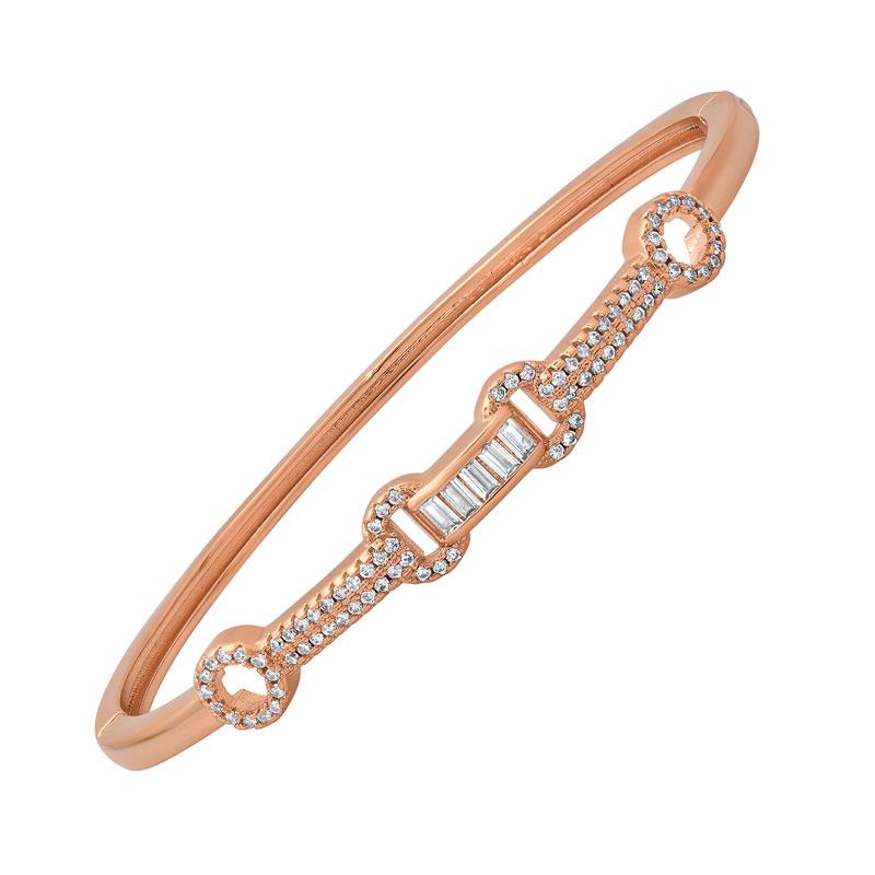 Sparkling Love Bangle Bracelet (rose gold-finished)